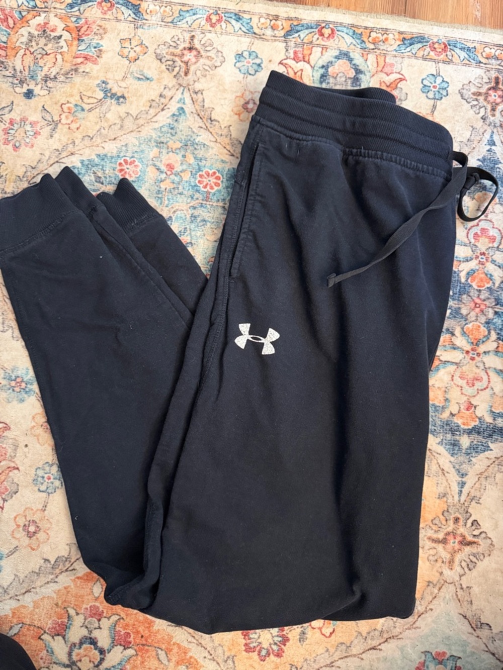 Under Armour Black Jogger Pants with White Logo